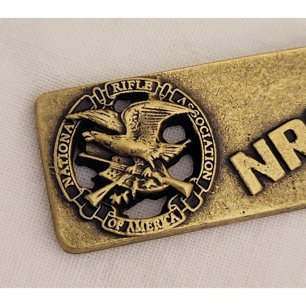 Vintage NRA-ILA Brass Quick Release Keychain National Rifle Association‎ USA NRA